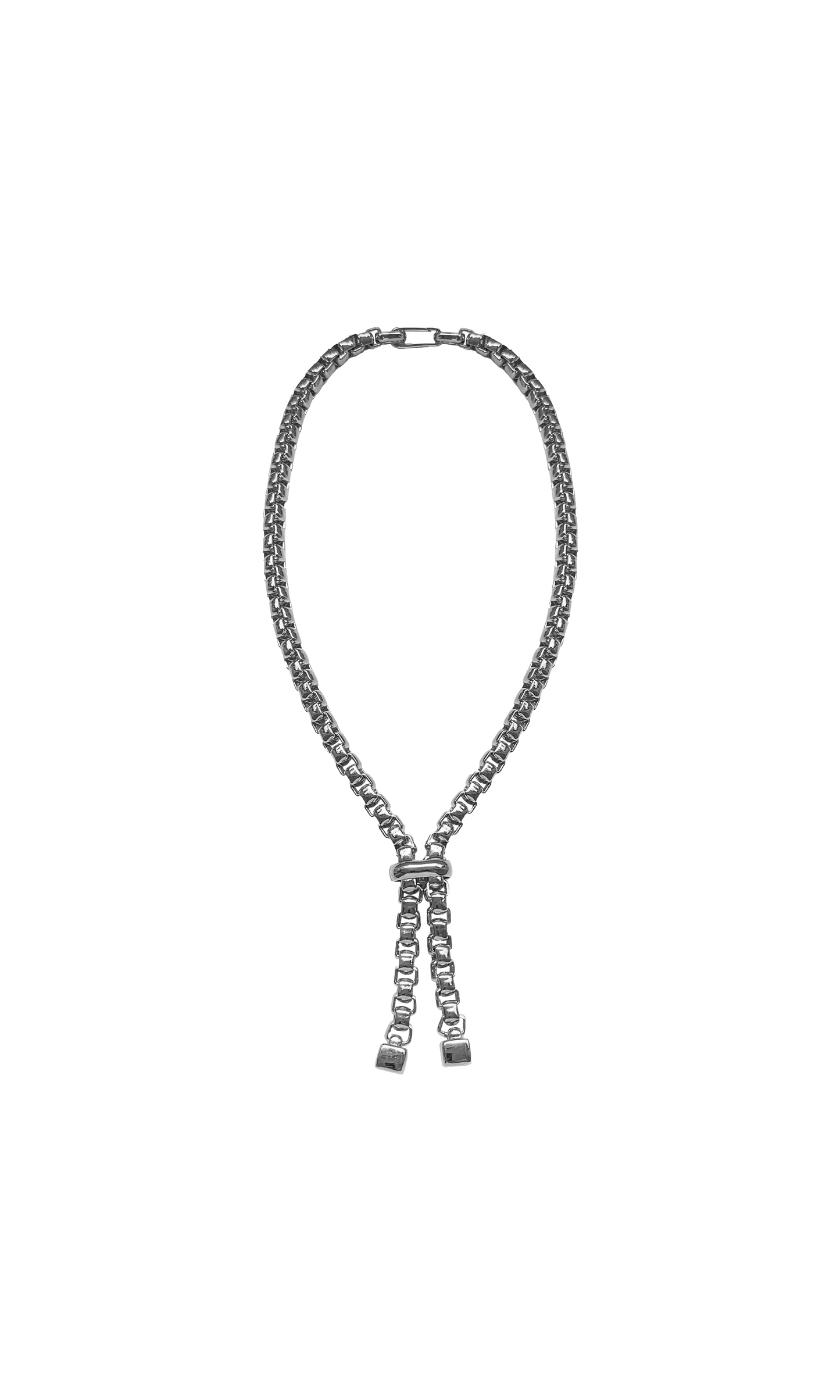 Laura Lombardi Silver Martina lariat necklace.