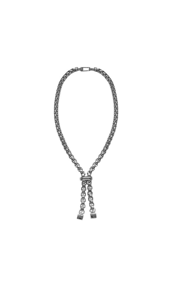 Laura Lombardi Silver Martina lariat necklace.