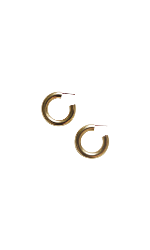 Laura Lombardi Gold Medium Hoop earrings