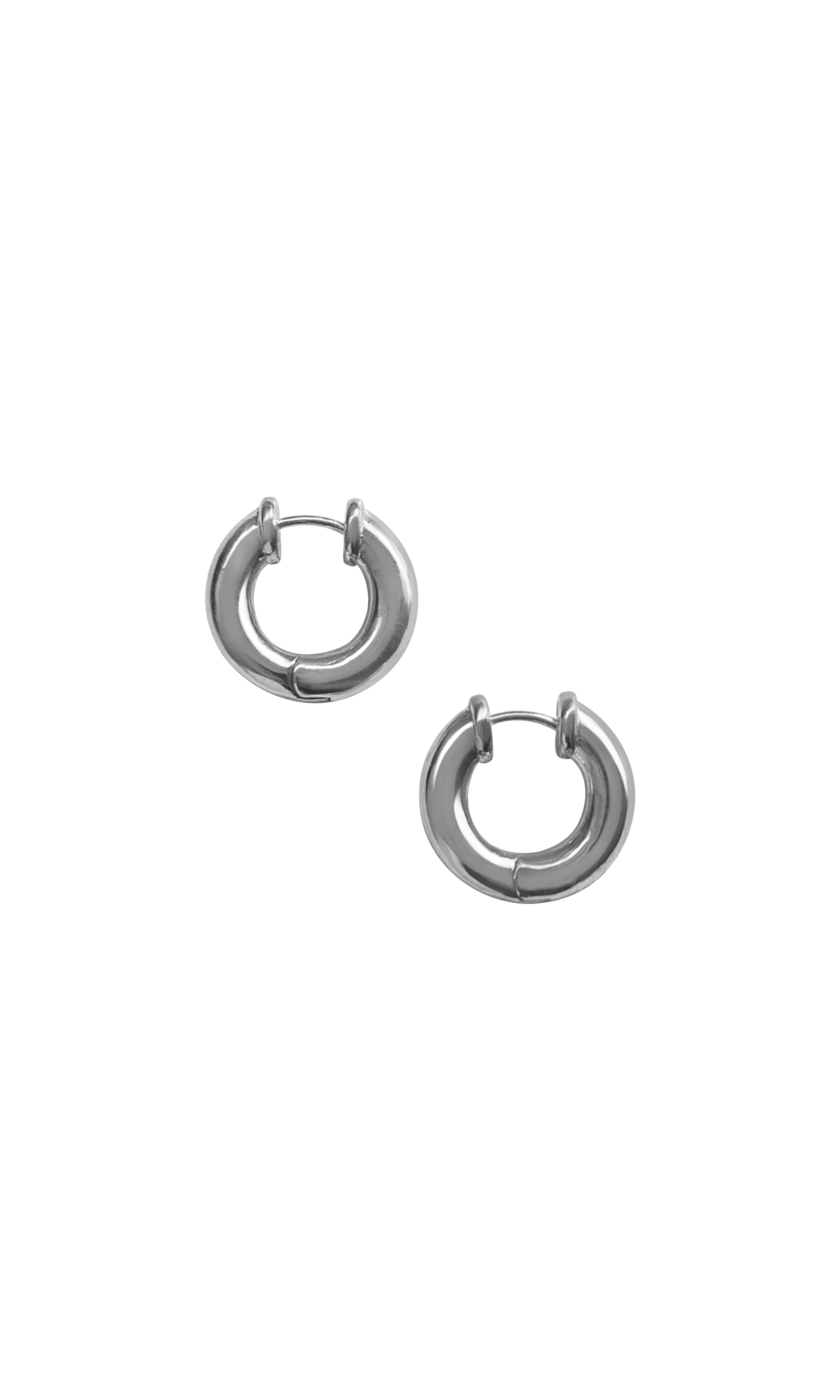 Laura Lombardi 14kt White Gold Mini Classica Hoops.