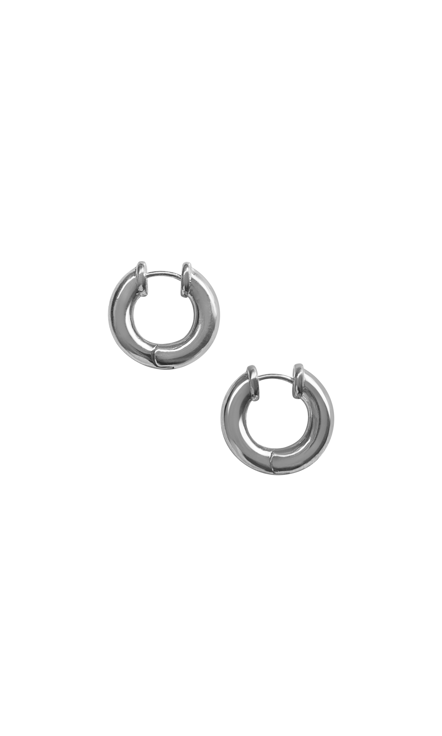 Laura Lombardi 14kt White Gold Mini Classica Hoops.