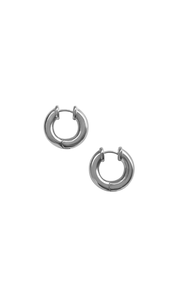 Laura Lombardi 14kt White Gold Mini Classica Hoops.