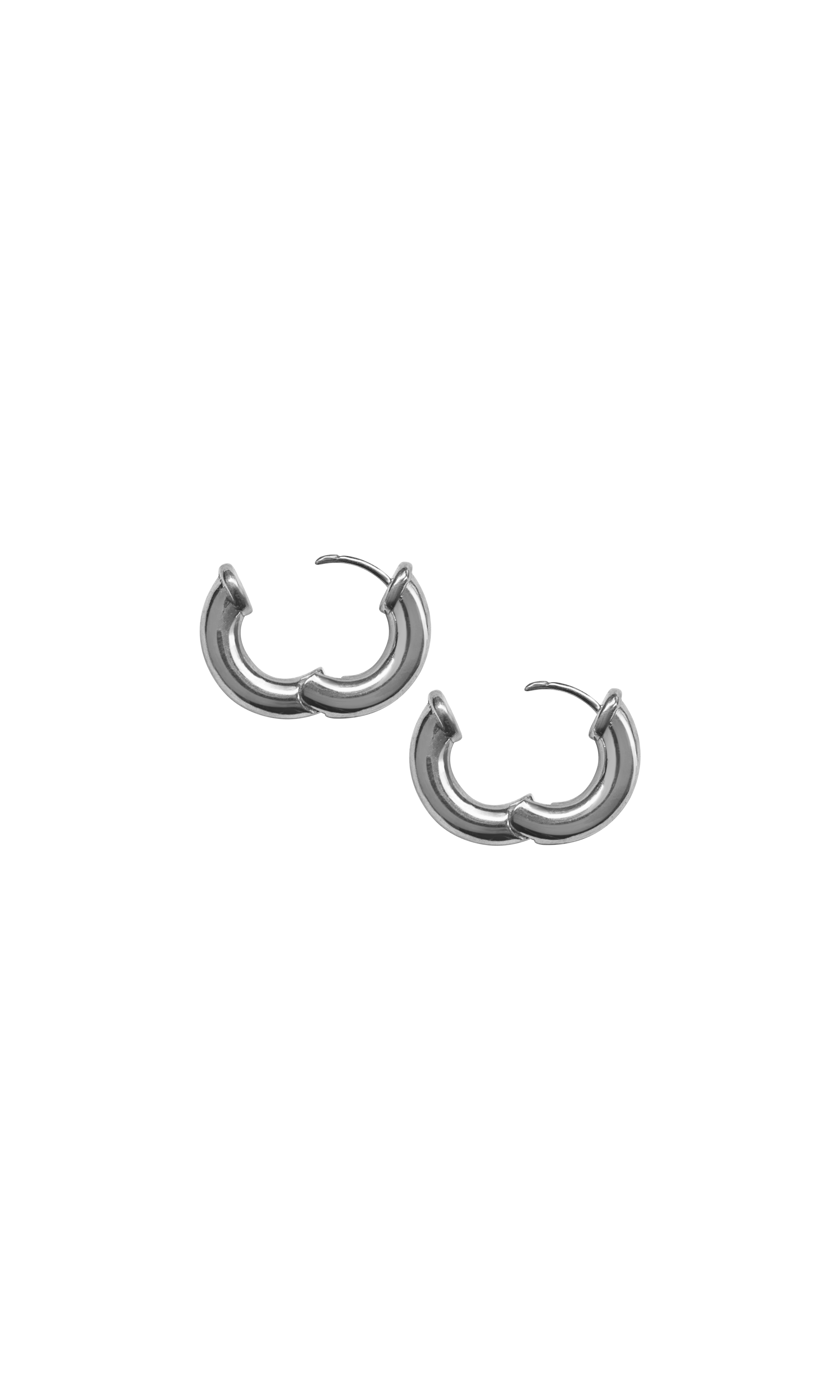 Laura Lombardi 14kt White Gold Mini Classica Hoops.