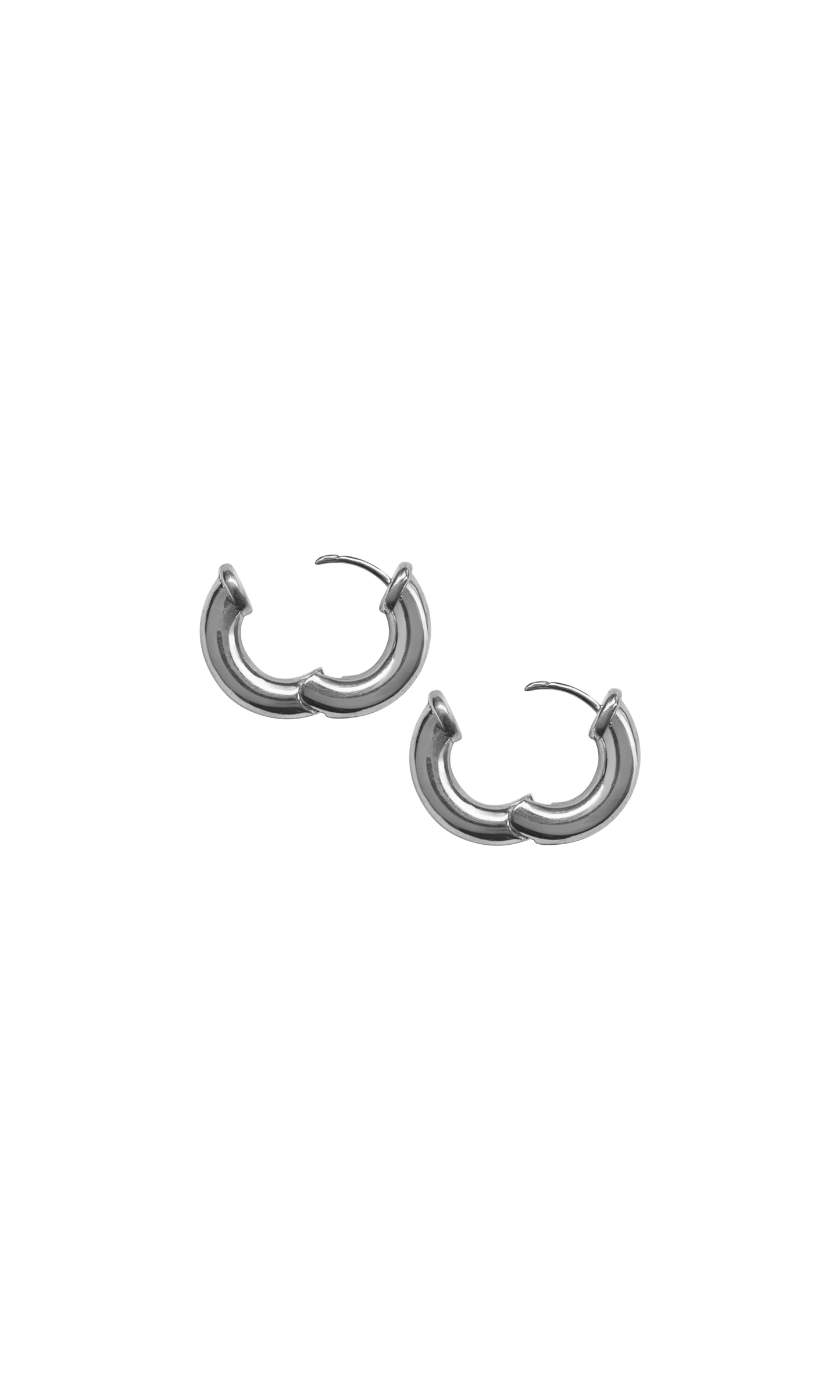 Laura Lombardi 14kt White Gold Mini Classica Hoops.