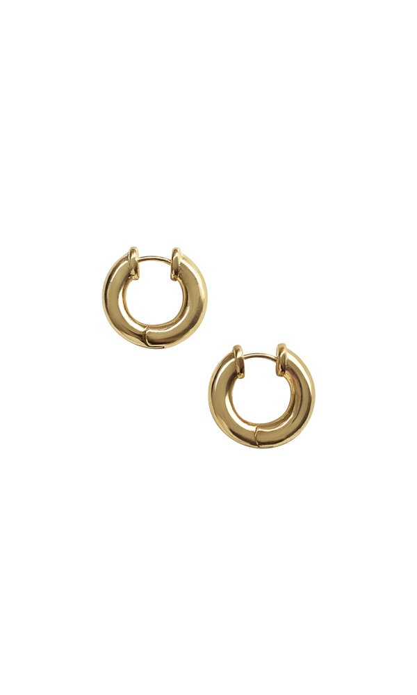 Laura Lombardi 14kt yellow gold Mini Classica Hoops.