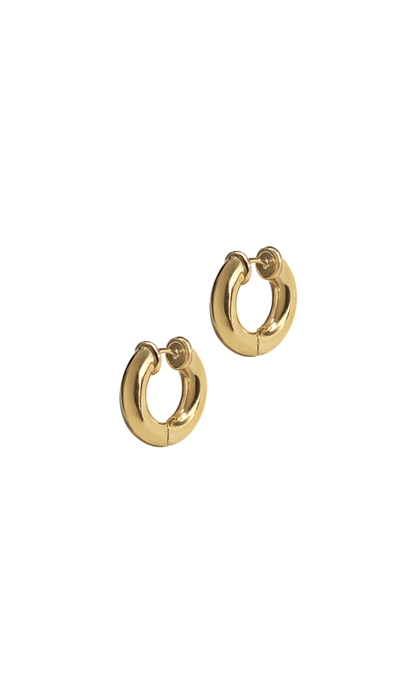 Laura Lombardi 14kt yellow gold Mini Classica Hoops.