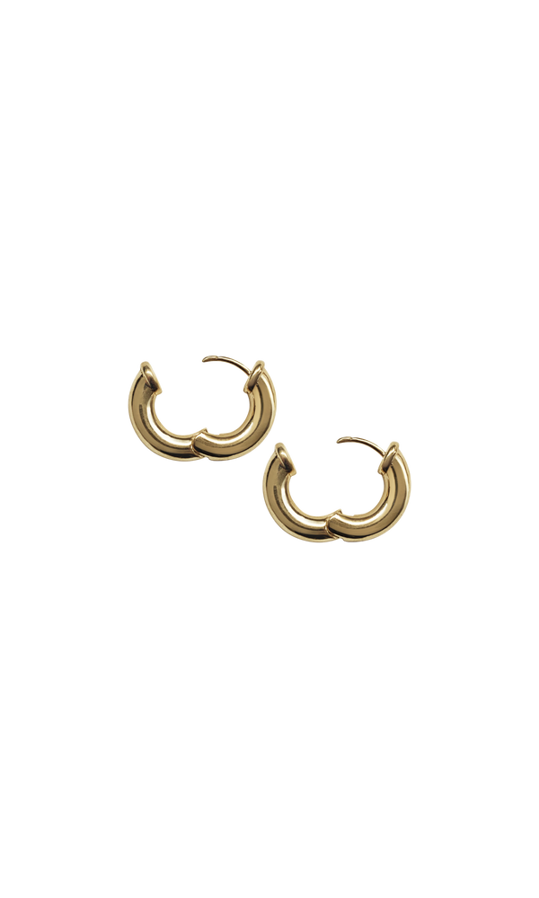 Laura Lombardi 14kt yellow gold Mini Classica Hoops.