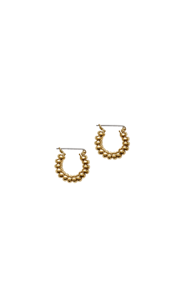 Laura Lombardi Gold Mini Camilla Hoop earrings