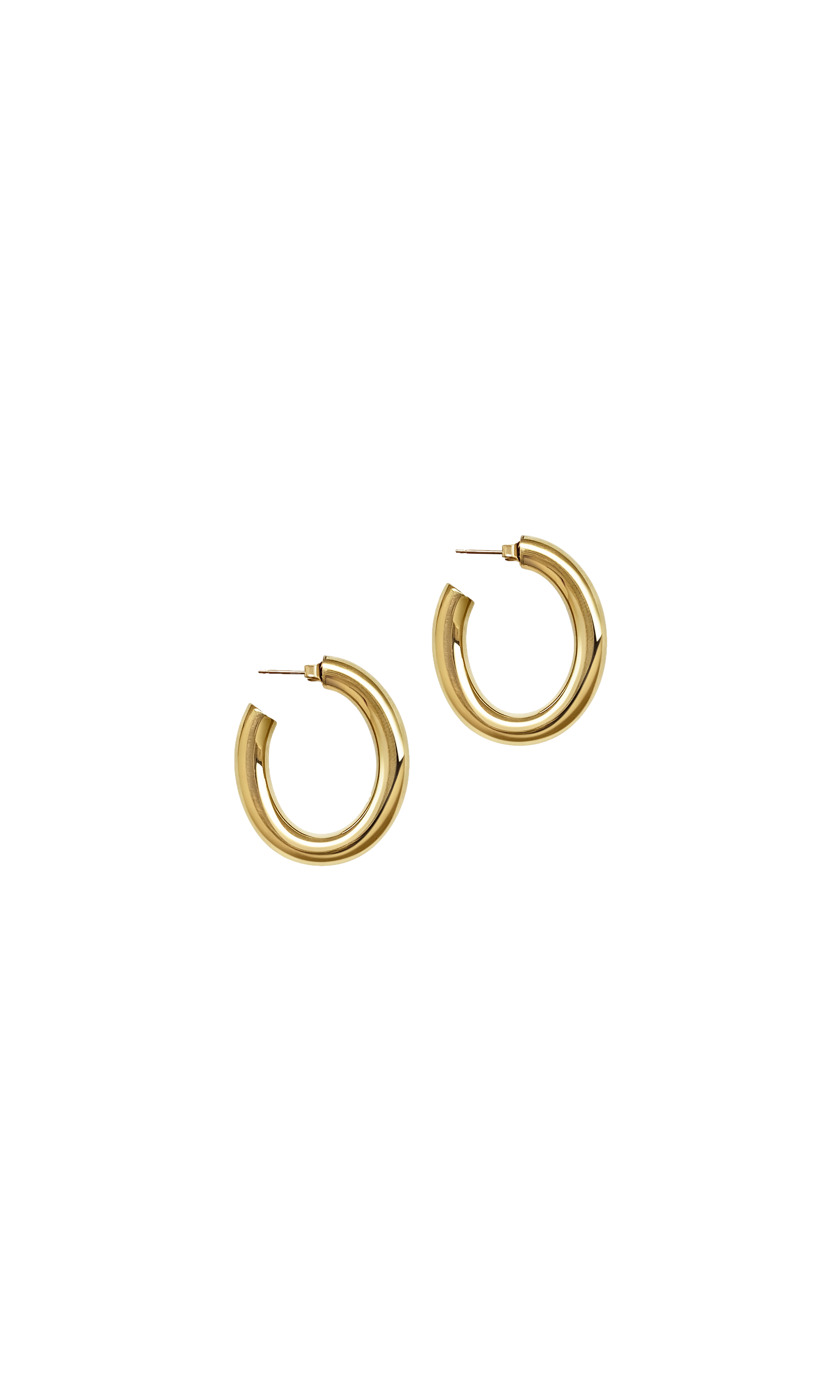 Laura Lombardi Gold Mini Curve Hoop earrings