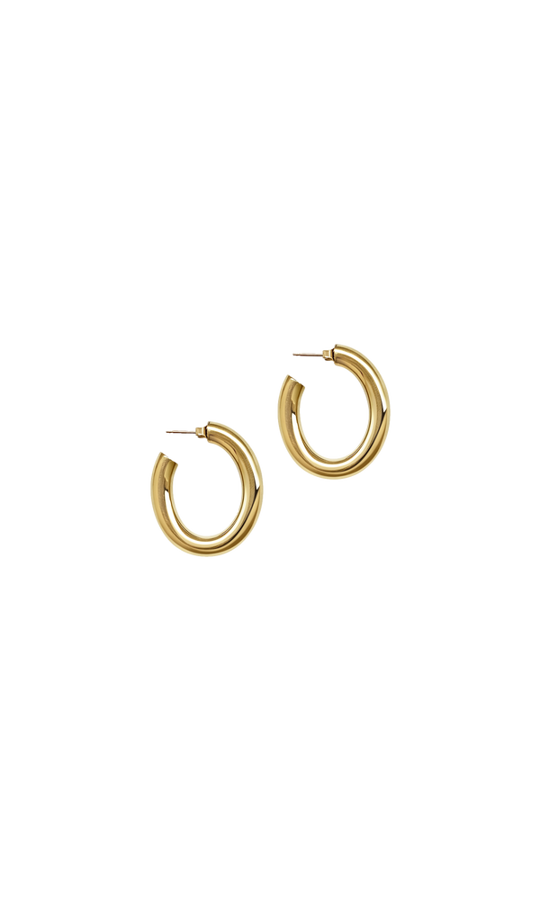 Laura Lombardi Gold Mini Curve Hoop earrings