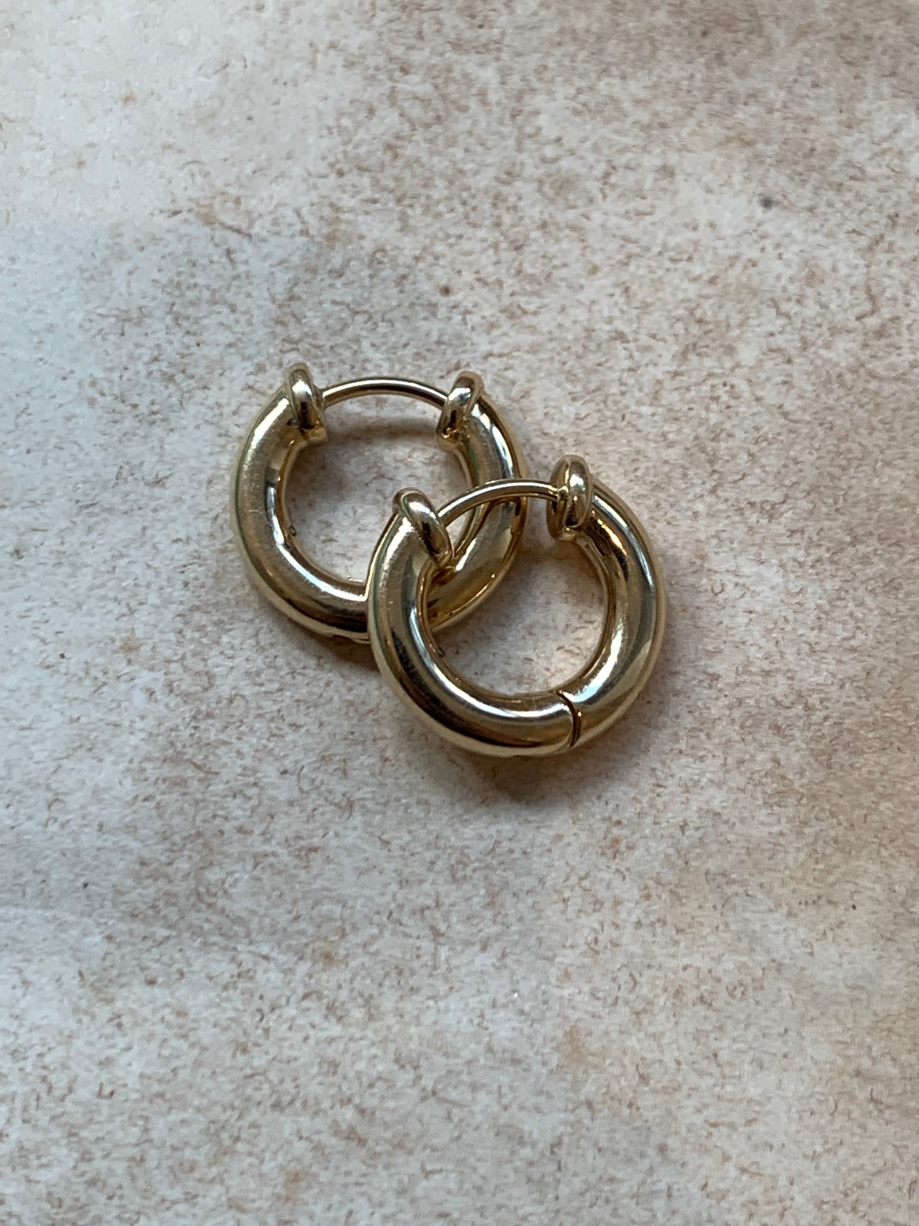 Laura Lombardi 14kt Yellow Gold Mini Classica Hoops.