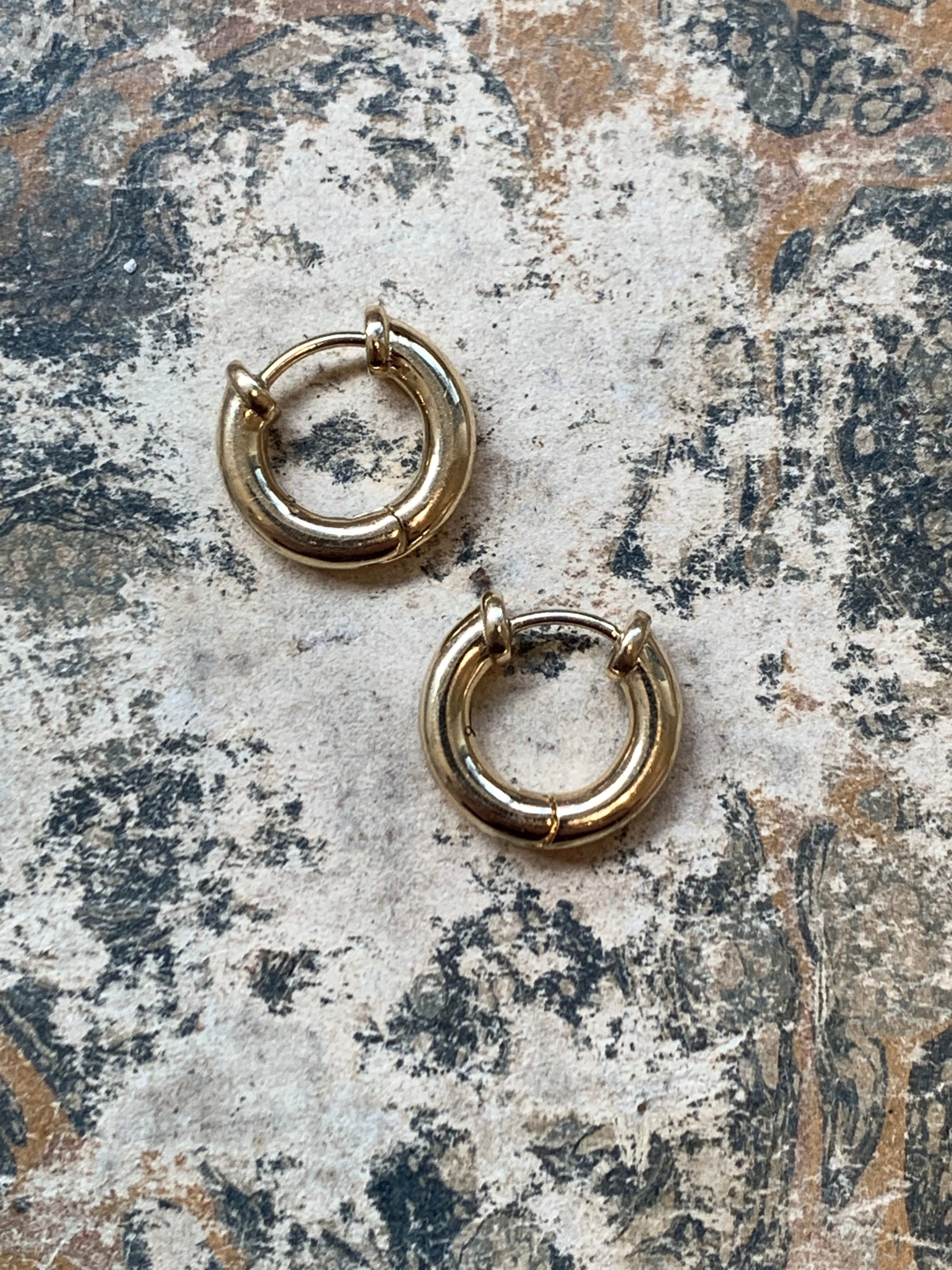 Laura Lombardi 14kt Yellow Gold Mini Classica Hoops.