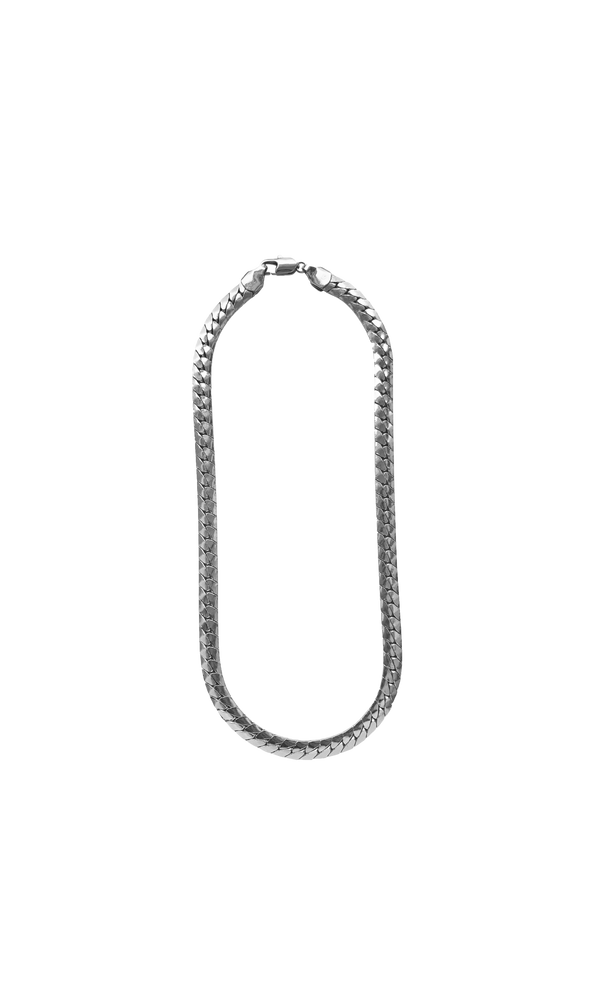 laura lombardi silver herringbone necklace