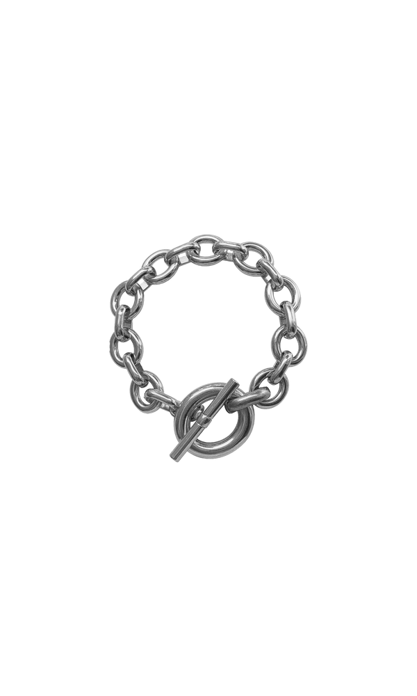 laura lombardi silver toggle clasp bracelet 