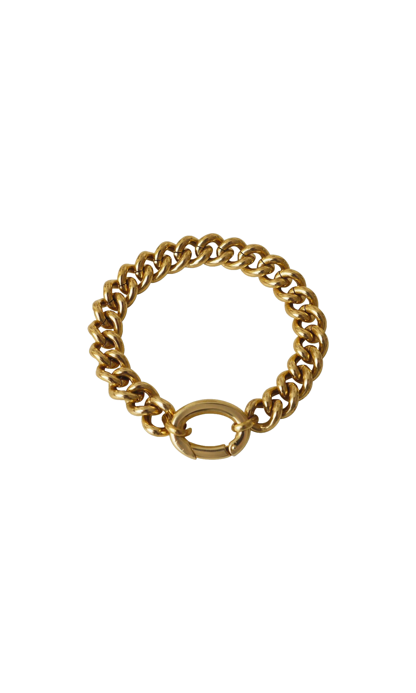 laura lombardi cable chain bracelet with oval clasp