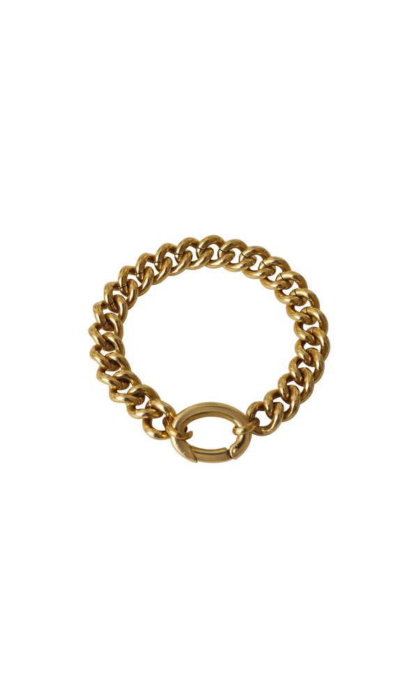 laura lombardi cable chain bracelet with oval clasp