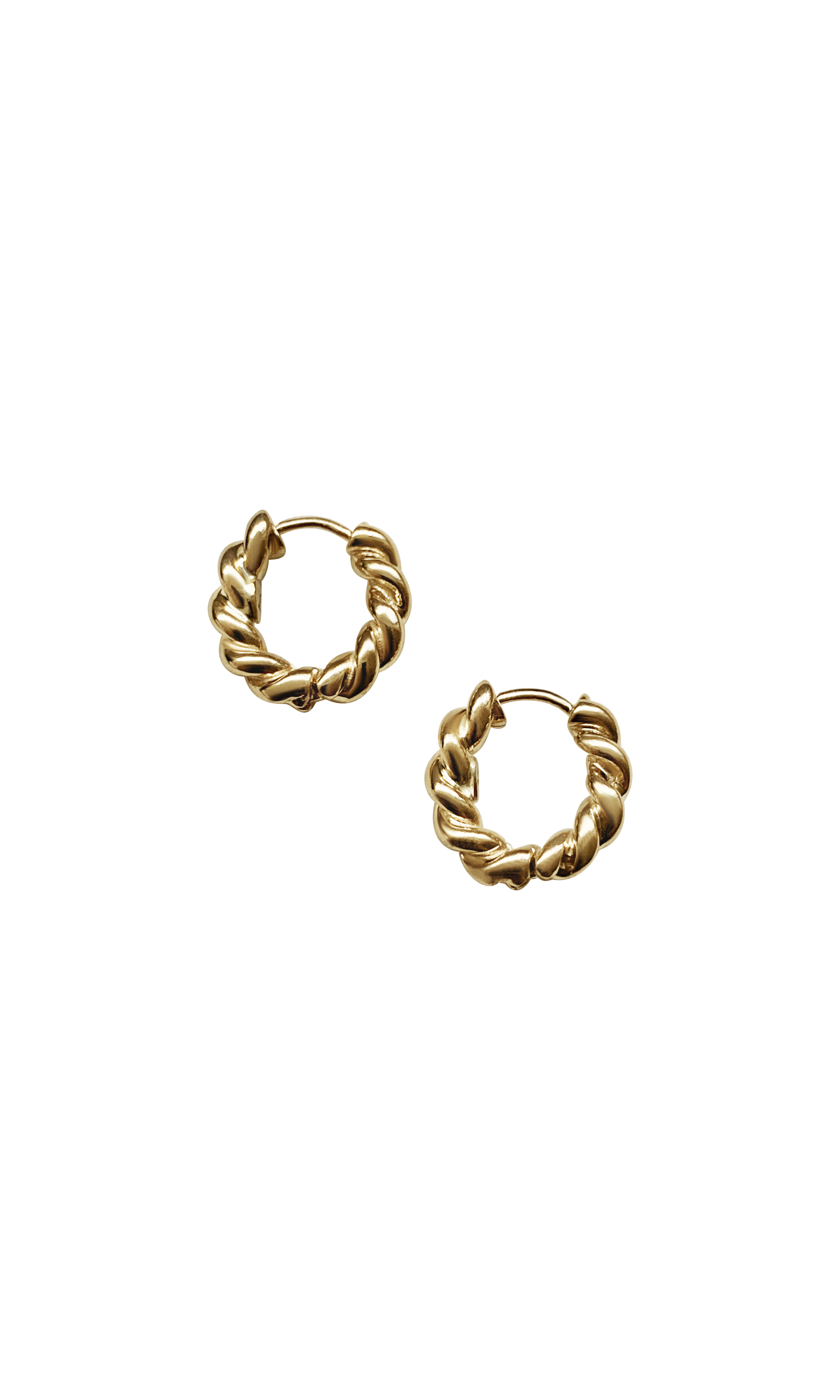 Laura Lombardi 14kt Yellow Gold Twist Hoops.