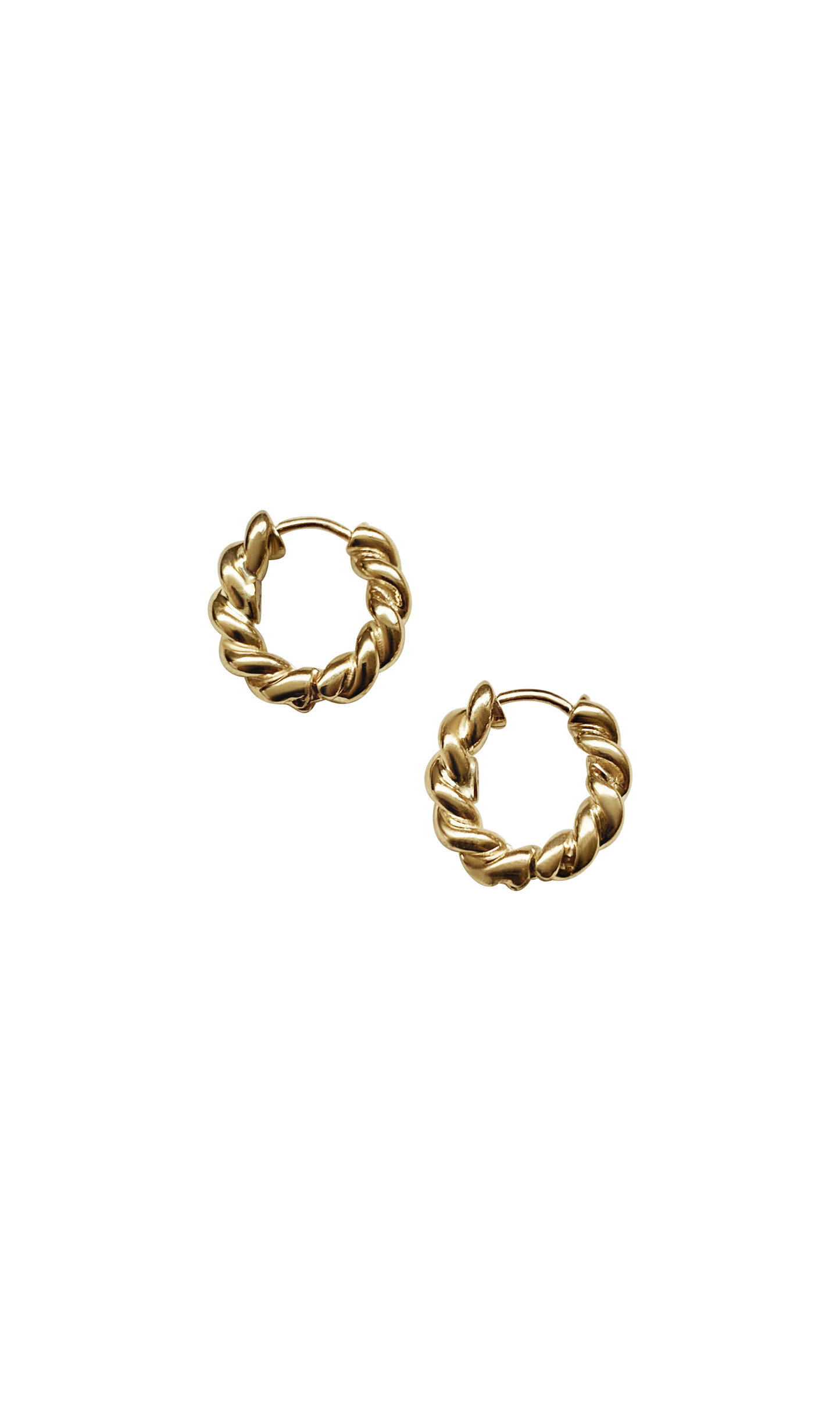 Laura Lombardi 14kt Yellow Gold Twist Hoops.