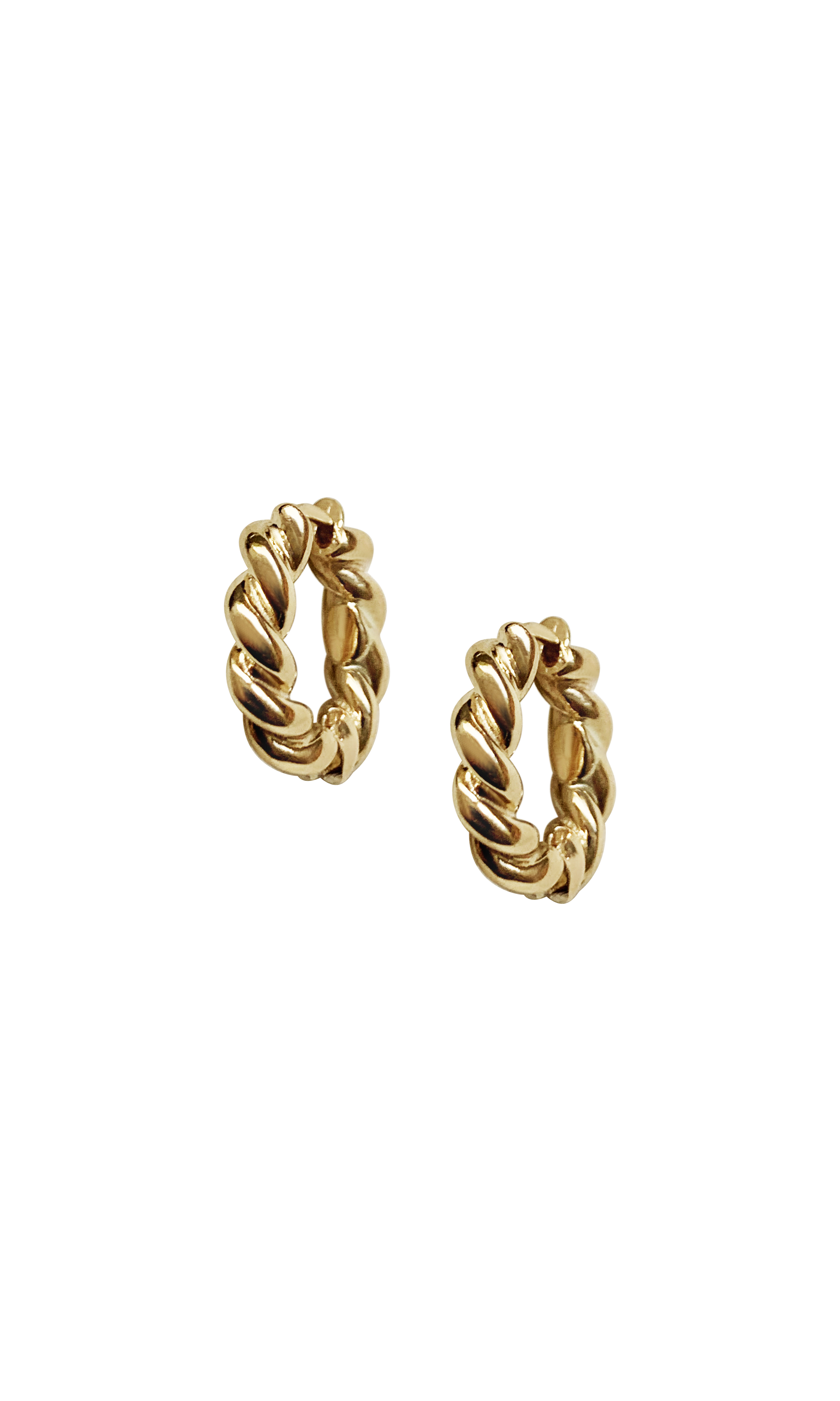 Laura Lombardi 14kt Yellow Gold Twist Hoops.