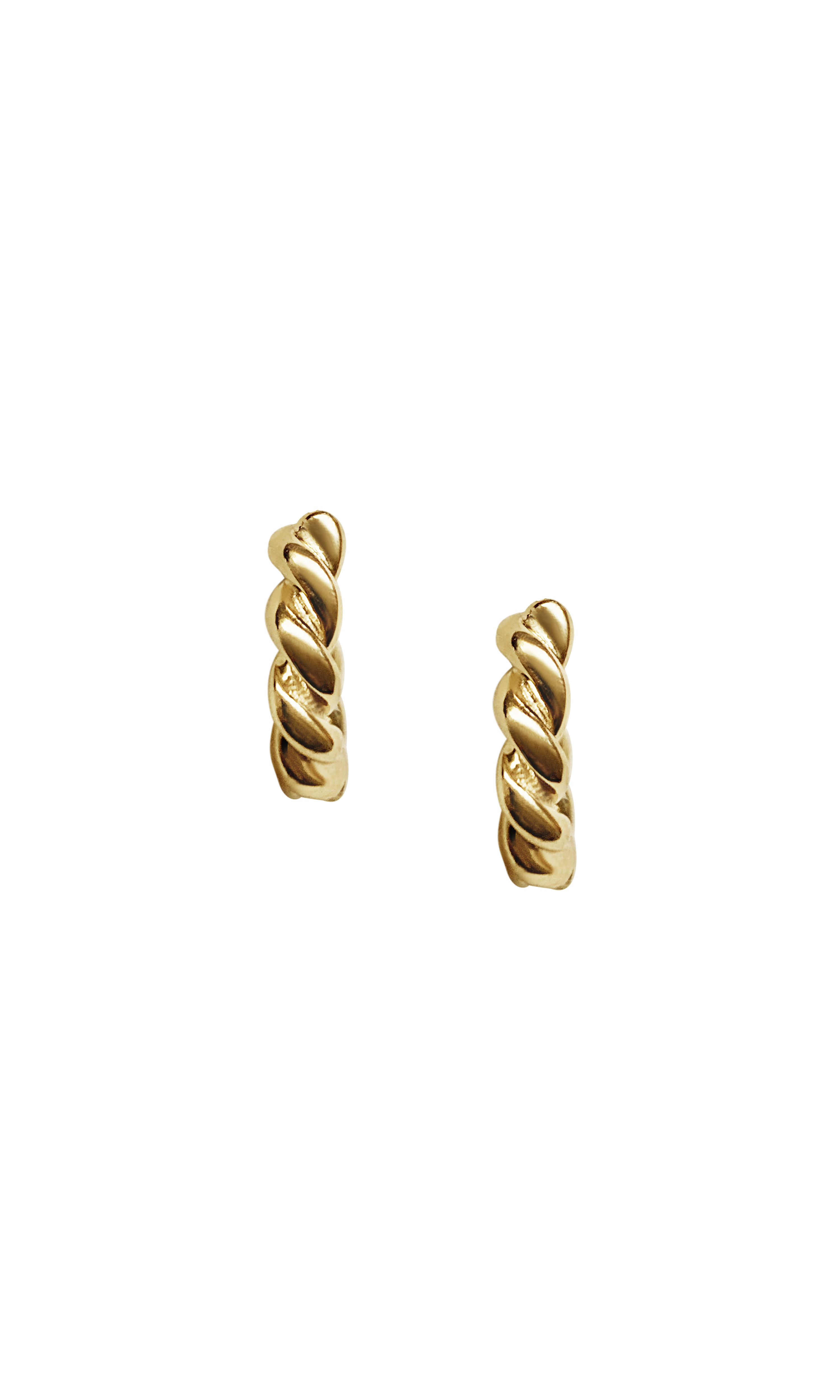 Laura Lombardi 14kt Yellow Gold Twist Hoops.