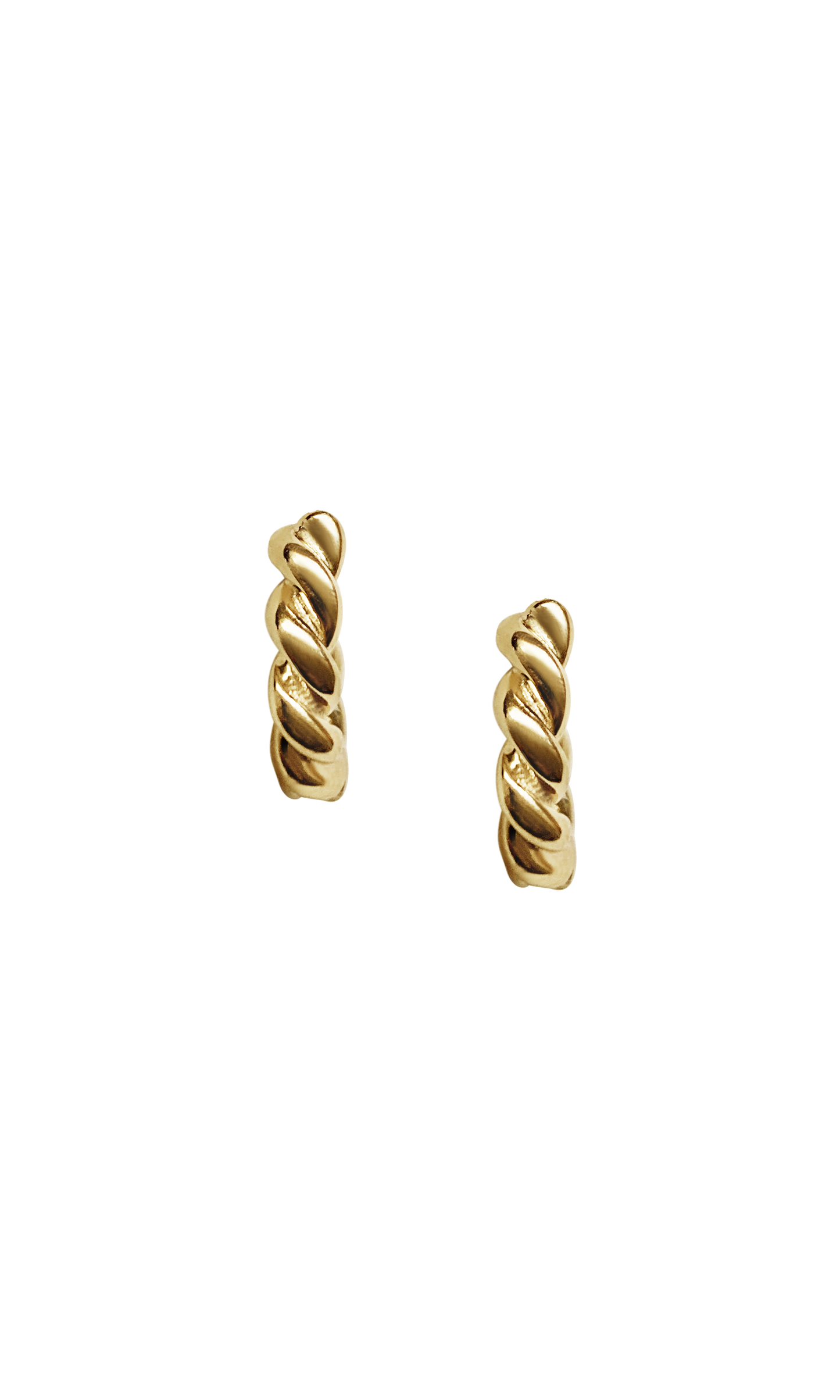 Laura Lombardi 14kt Yellow Gold Twist Hoops.